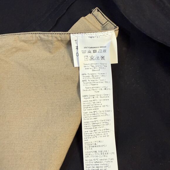 Ten C Mens Rain Coat Jacket Navy Parka Jacket 50 M1/B Navy Blue Hooded $1493 V19 - Picture 7 of 11